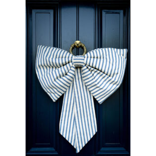 Oversized Blue Stripe Bow 3 Oversized Blue Stripe Bow 3