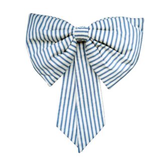 Oversized Blue Stripe Bow Oversized Blue Stripe Bow
