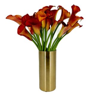 Calla Lily - Orange in a Beckett Tall Vase