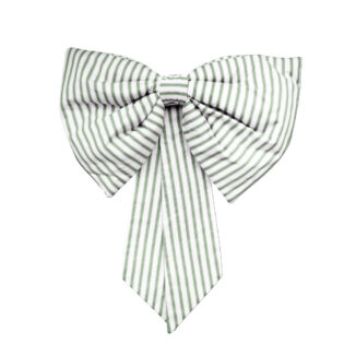 Oversized green stripe bow Oversized green stripe bow