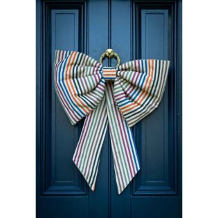 Oversized Palette Stripe Bow 3