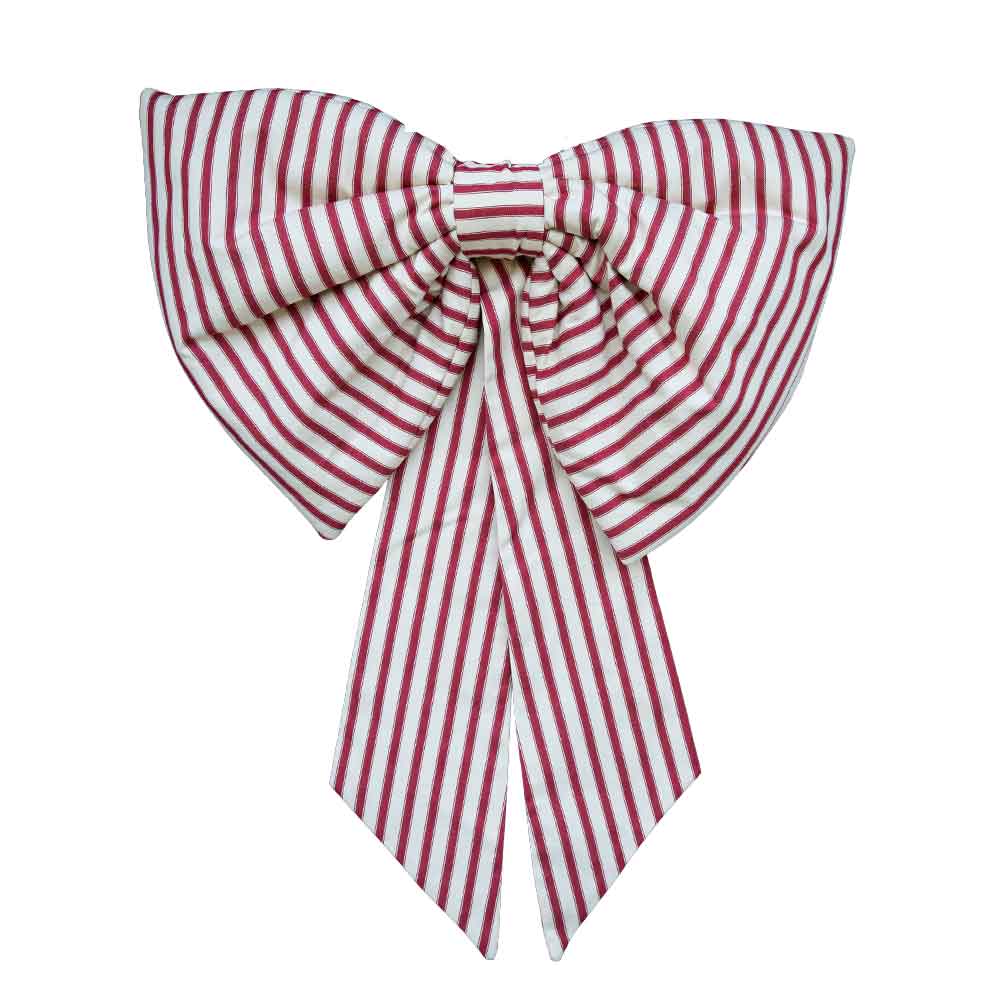 Oversized Red Stripe Bow