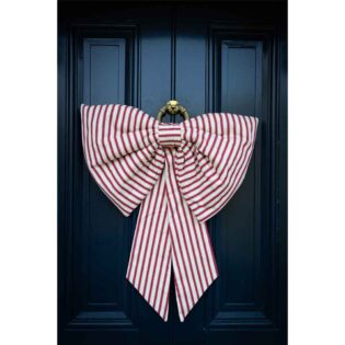 Oversized Red Stripe Bow 2 Oversized Red Stripe Bow 2
